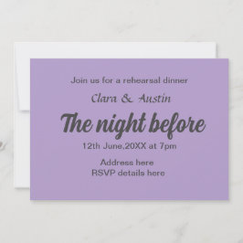 前夜のリハーサルシンプルディナミニマルー 招待状
