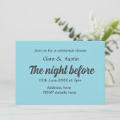 前夜のリハーサルシンプルディナミニマルー 招待状 (スタンド正面)