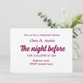 前夜のリハーサルシンプルディナミニマルー 招待状 (スタンド正面)