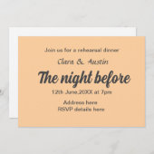 前夜のリハーサルシンプルディナミニマルー 招待状 (正面/裏面)