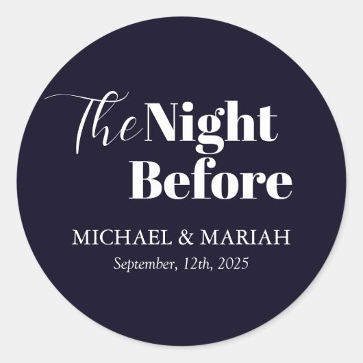 前夜のリハーサルディナー ラウンドシール (正面)