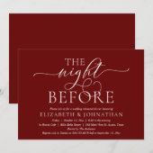 前夜のリハーサルモダンディナー 招待状 (正面/裏面)