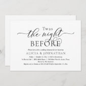 前夜のリハーサルモダンディナー 招待状 (正面/裏面)