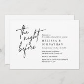 前夜のリハーサルモダンディナー 招待状 (正面/裏面)