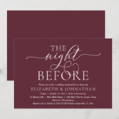 前夜のリハーサルモダンディナー 招待状 (正面/裏面)