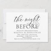 前夜のリハーサルモダンディナー 招待状 (正面)