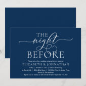 前夜のリハーサルモダンディナー 招待状 (正面/裏面)