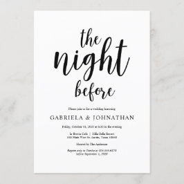 前夜のリハーサル素朴ディナー 招待状