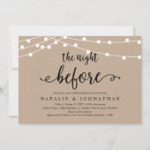 前夜のリハーサル素朴ディナー 招待状 (正面)