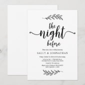 前夜のリハーサル素朴ディナー 招待状 (正面/裏面)