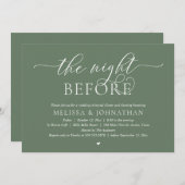 前夜のリハーサル結婚ディナー踊り 招待状 (正面/裏面)