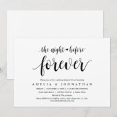 前夜のリハーサル結婚ディナー 招待状 (正面/裏面)