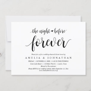 前夜のリハーサル結婚ディナー 招待状