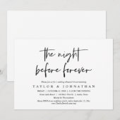 前夜のリハーサル結婚ディナー 招待状 (正面/裏面)