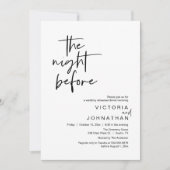 前夜のリハーサル結婚パーティーディナー 招待状 (正面)