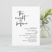 前夜のリハーサル結婚パーティーディナー 招待状 (スタンド正面)