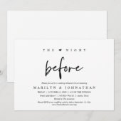 前夜のリハ結婚ーサルディナーパーティー 招待状 (正面/裏面)