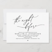 前夜のリハ結婚ーサルディナーパーティー 招待状 (正面)