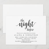 前夜のリハ結婚ーサルディナーパーティー 招待状 (正面/裏面)