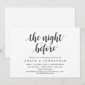 前夜のリハ結婚ーサルディナーパーティー 招待状 (正面/裏面)