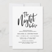 前夜のリハ結婚ーサルディナーパーティー 招待状 (正面)