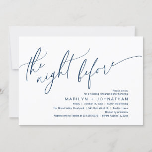 前夜のリハ結婚ーサルディナーパーティー 招待状