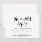 前夜のリハ結婚ーサルディナーパーティー 招待状 (正面/裏面)
