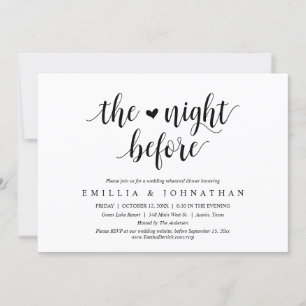 前夜のリハ結婚ーサルディナーパーティー 招待状