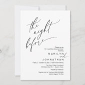 前夜のリハ結婚ーサルディナーパーティー 招待状 (正面)