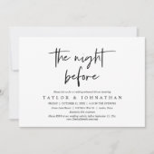 前夜のリハ結婚ーサルディナーパーティー 招待状 (正面)