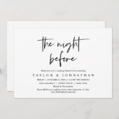 前夜のリハ結婚ーサルディナーパーティー 招待状 (正面/裏面)