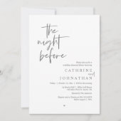 前夜のリハ結婚ーサルディナー 招待状 (正面)