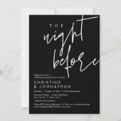 前夜のリハ結婚ーサルディナー 招待状 (正面)