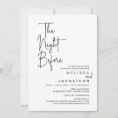 前夜のリハ結婚ーサルディナー 招待状 (正面)