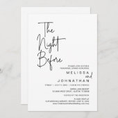 前夜のリハ結婚ーサルディナー 招待状 (正面/裏面)