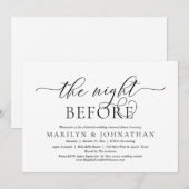 前夜のリハ結婚ーサルディナー 招待状 (正面/裏面)