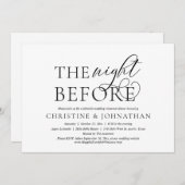 前夜のリハ結婚ーサルパーティーディナー 招待状 (正面/裏面)