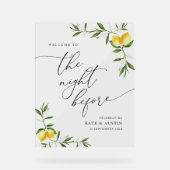 前夜のレモン水色の緑 アクリルサイン (正面)