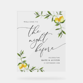 前夜のレモン水色の緑 アクリルサイン