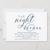 前夜の上質な結婚式のリハーサルディナー 招待状 (正面)