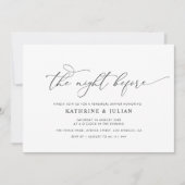 前夜の優雅なリハーサルディナー 招待状 (正面)