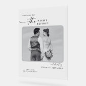 前夜の写真結婚とのディナー アクリルサイン (傾斜)