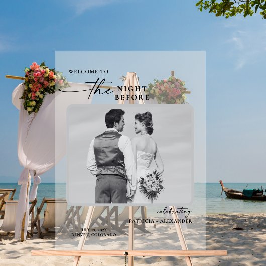 前夜の写真結婚とのディナー アクリルサイン