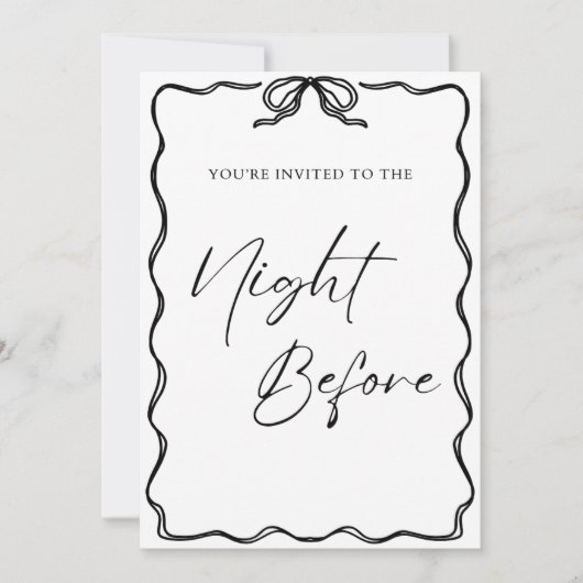 前夜の招待状 招待状 (正面)