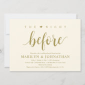 前夜の現代的な結婚式のリハーサルディナー 招待状 (正面)