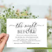 前夜の現代的な結婚式のリハーサルディナー 招待状