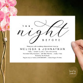 前夜の現代的な結婚式のリハーサルディナー 招待状