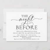 前夜の現代的な結婚式のリハーサルディナー 招待状 (正面)