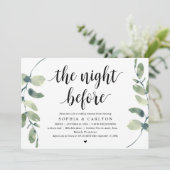 前夜の祝賀会, 緑の装飾, リハーサルディナー 招待状 (スタンド正面)