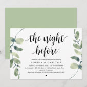 前夜の祝賀会, 緑の装飾, リハーサルディナー 招待状 (正面/裏面)